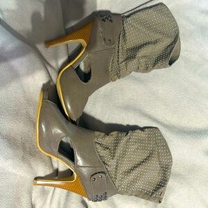 Brand New Open toe boot with with silver studs